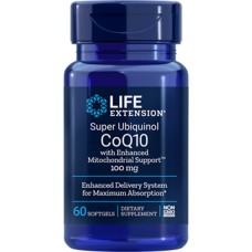 Life Extension Super Ubiquinol CoQ10 with Enhanced Mitochondrial Support™ 100 mg, 60 softgels